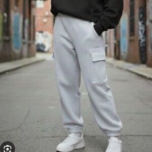 Tuff Athletics Cargo Fleece Jogger - Grey NWOT